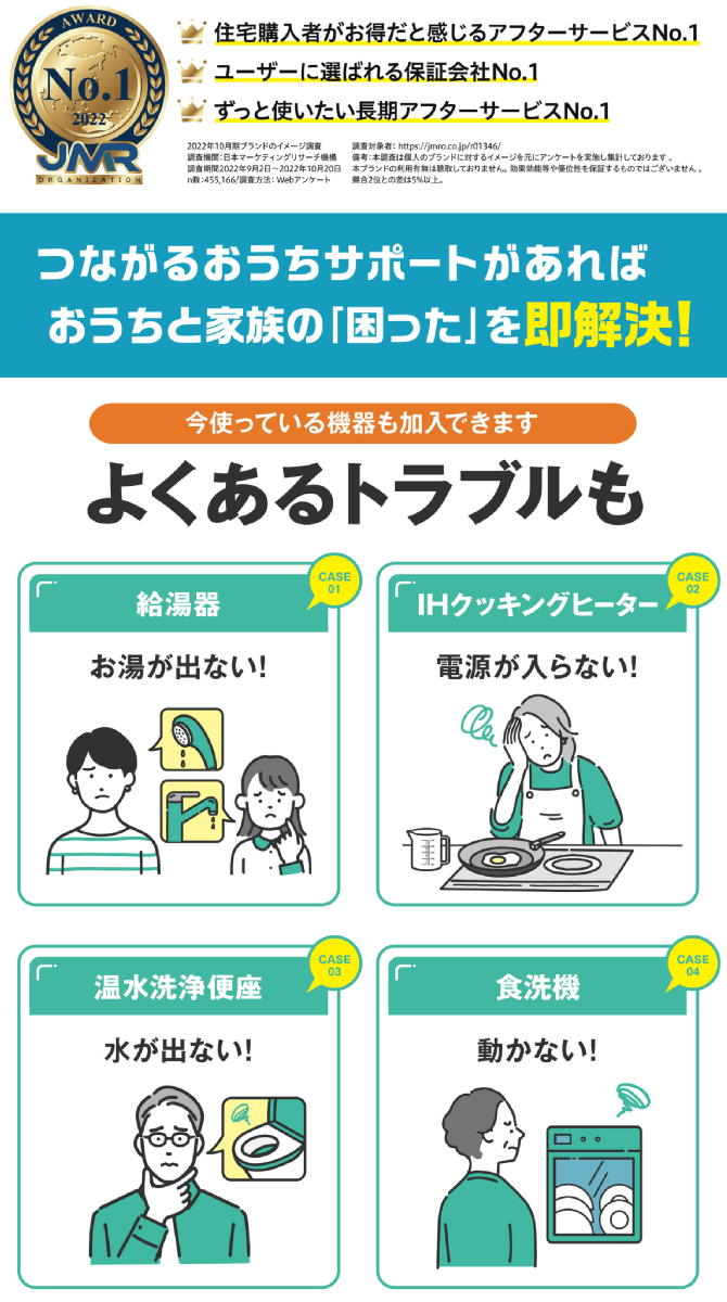 メーカー問わずご自宅の設備機器の修理手配を簡単に行えます。（有償修理）