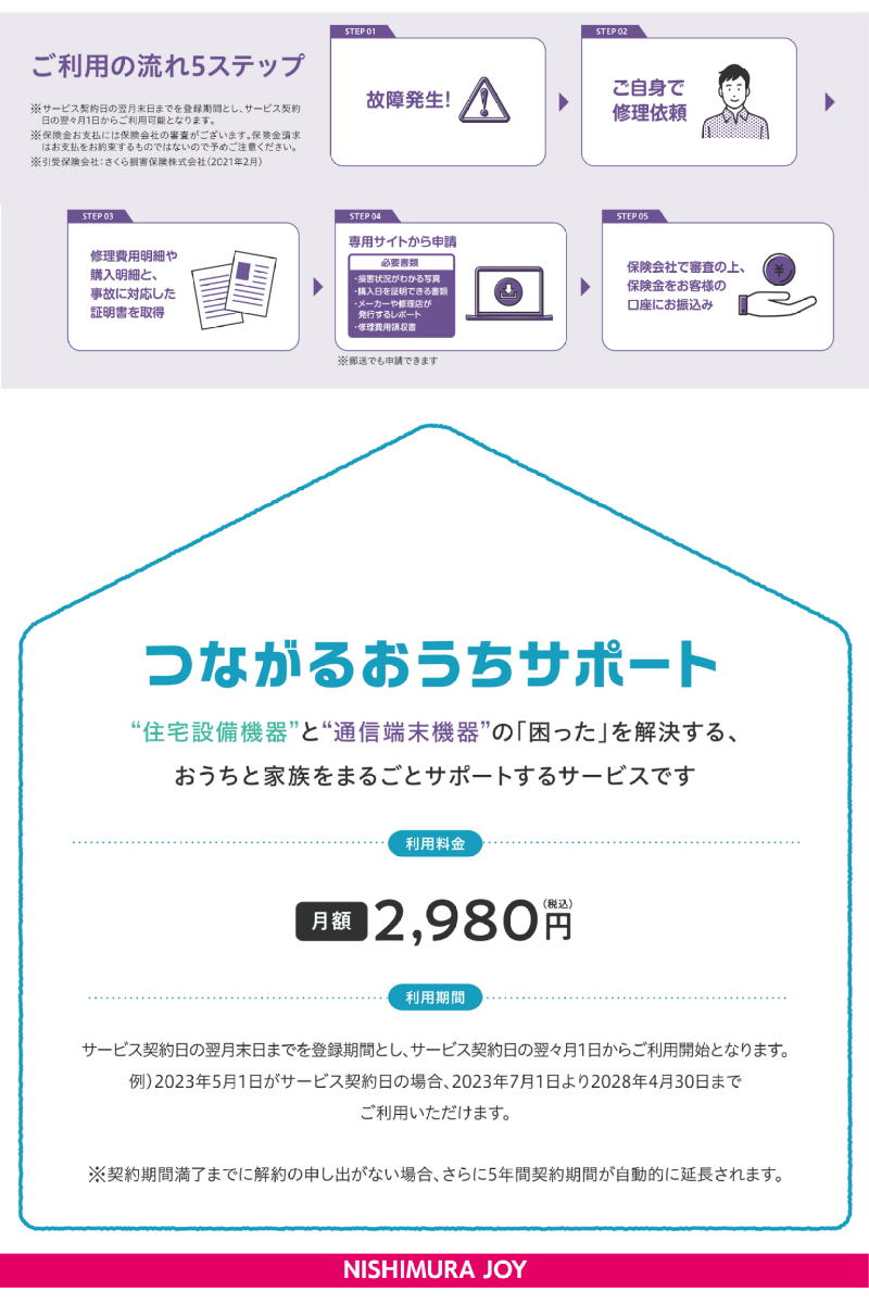 西村ジョイ　つながるおうちサポート